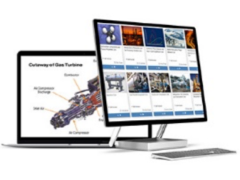 petroleum facilities eLearning course content on laptop and desktop screens