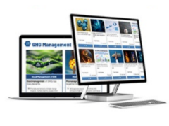 net-zero and renewables eLearning course content on laptop and desktop screens