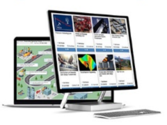 petroleum eLearning course content on laptop and desktop screens